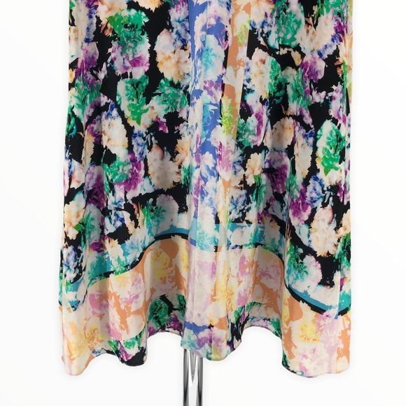 Nanette Lepore Silk Wildflower Shift Dress Sleeveless V Neck size XS - Picture 7 of 13